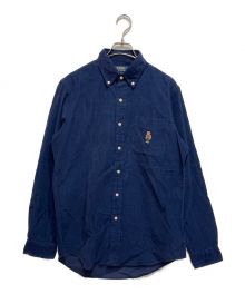 POLO RALPH LAUREN（ポロ・ラルフローレン）の古着「クラシック フィット Polo ベア コーデュロイ シャツ/MNPOWOV16823097/コーデュロイシャツ」｜ネイビー