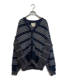 YOKE（ヨーク）の古着「BorderConnectingCrewneck/YK22SS0353S」｜ネイビー