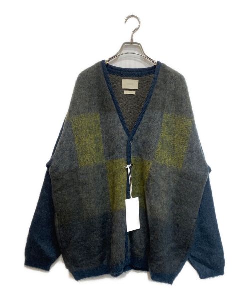 YOKE（ヨーク）YOKE (ヨーク) SQUARE PANNEL MOHAIR CARDIGAN/YK23FW0590S グリーン サイズ:3の古着・服飾アイテム