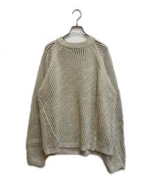 UNUSED（アンユーズド）の古着「3G crew neck mesh knit/US1988」｜グレー