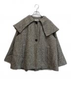 CLANEクラネ）の古着「BIG COLLAR FLARE COAT/17101-0051」｜ベージュ