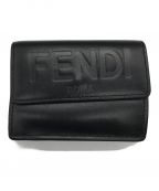 FENDIフェンディ）の古着「ROMA MICRO TRIFOLD WALLET/8M0395 AAYZ」｜ブラック