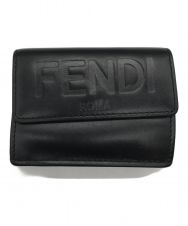 FENDI (フェンディ) ROMA MICRO TRIFOLD WALLET/8M0395 AAYZ ブラック