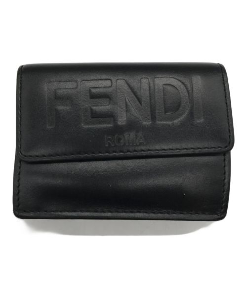 FENDI（フェンディ）FENDI (フェンディ) ROMA MICRO TRIFOLD WALLET/8M0395 AAYZ ブラックの古着・服飾アイテム