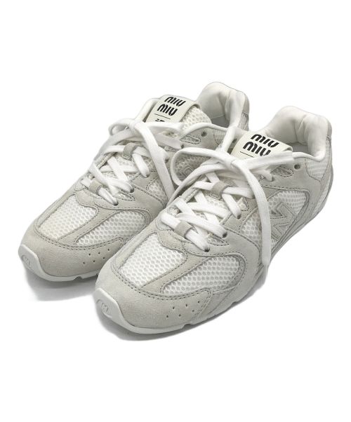 NEW BALANCE（ニューバランス）NEW BALANCE (ニューバランス) MIU MIU (ミュウミュウ) 530 Suede Mesh 'White'/3D8C-5E165E ホワイト サイズ:37 1/2の古着・服飾アイテム