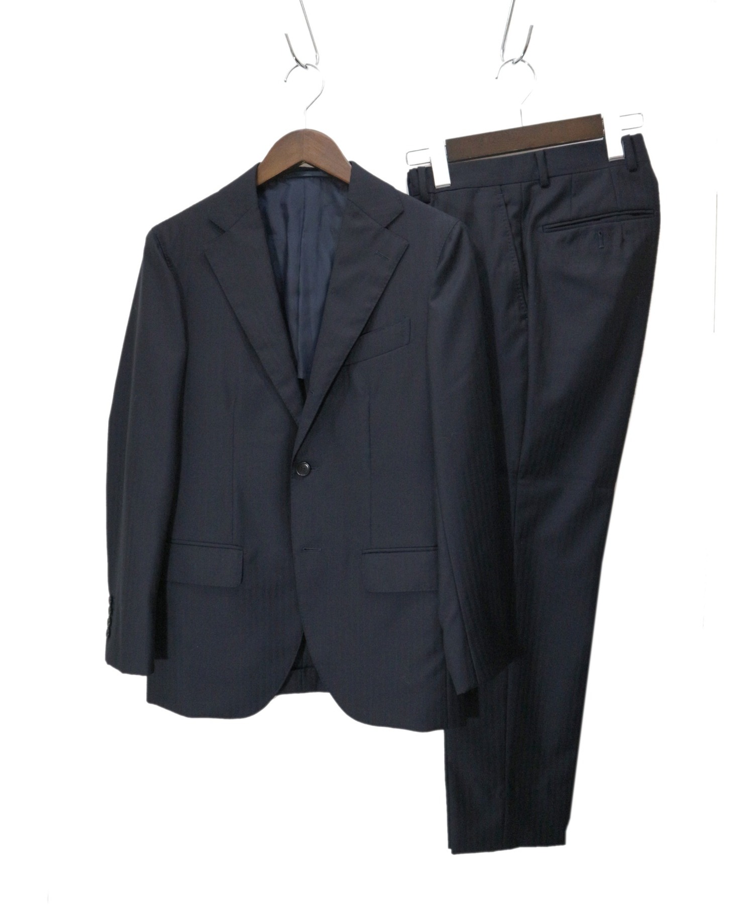 中古 古着通販 Edifice エディフィス セットアップスーツ ネイビー サイズ 42 Vitale Barberis Canonico ブランド 古着通販 トレファク公式 Trefac Fashion