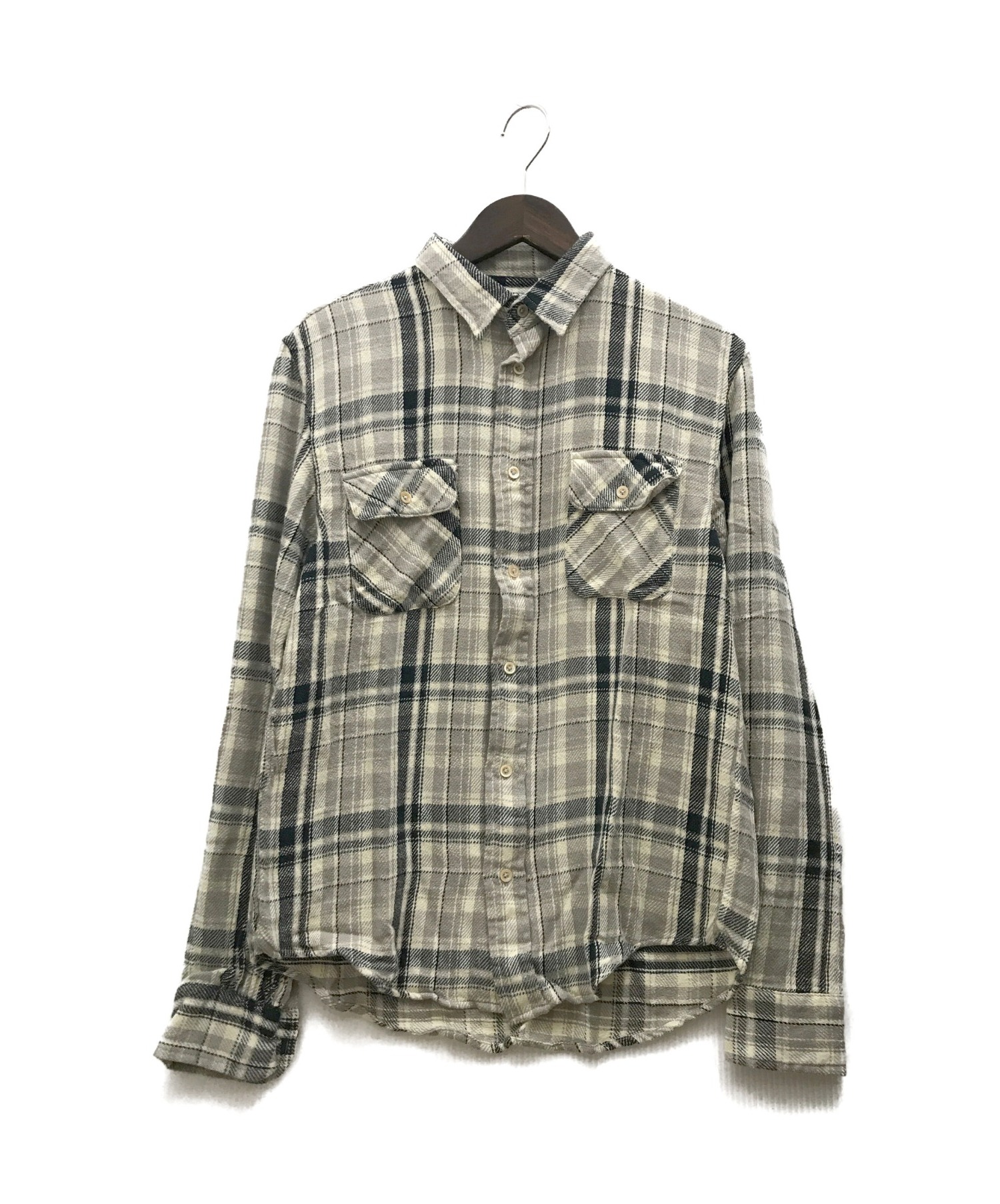 中古 古着通販 Levis Vintage Clothing リーバイスヴィンテージクロージング フランネルチェックシャツ グレー サイズ S 0008 ブランド 古着通販 トレファク公式 Trefac Fashion