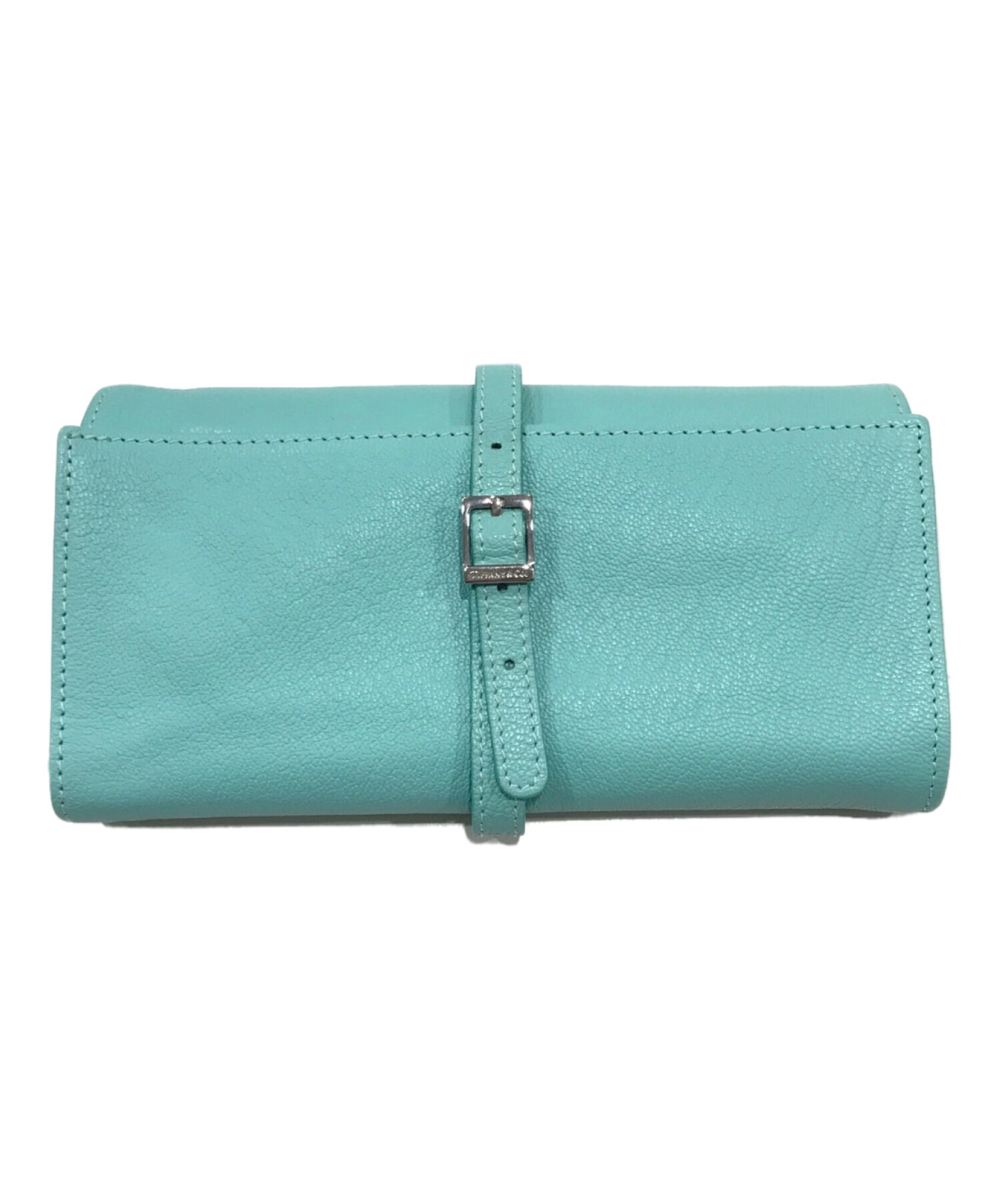 中古 古着通販 Tiffany Co ティファニー レザーロールジュエリーポーチ ブルー ブランド 古着通販 トレファク公式 Trefac Fashion