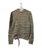 ARIESアリーズ）の古着「drawstring cord knit sweater　ドローストリングコードニットセーター」｜ベージュ