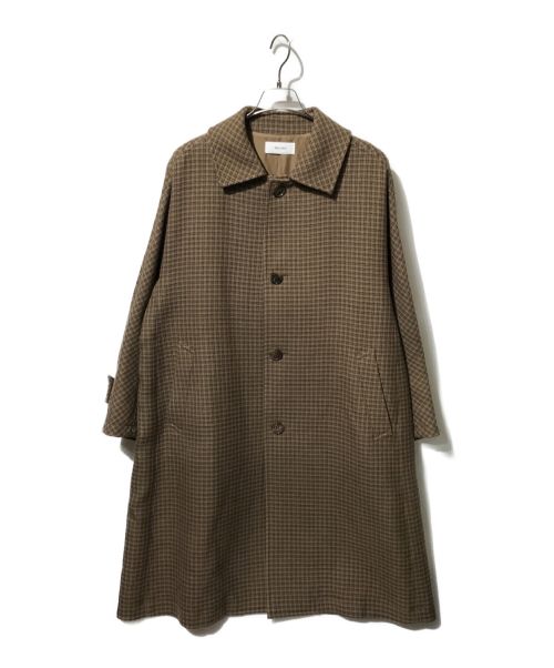 WELLDER（ウェルダー）WELLDER (ウェルダー) Dolman Sleeve Balmacaan Coat ドルマンスリーブバルマカーンコート ブラウン×ブラック サイズ:3の古着・服飾アイテム