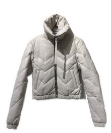 ALL SAINTS（オールセインツ）の古着「PAISLEE LEATHER PUFFER JACKET」｜グレー