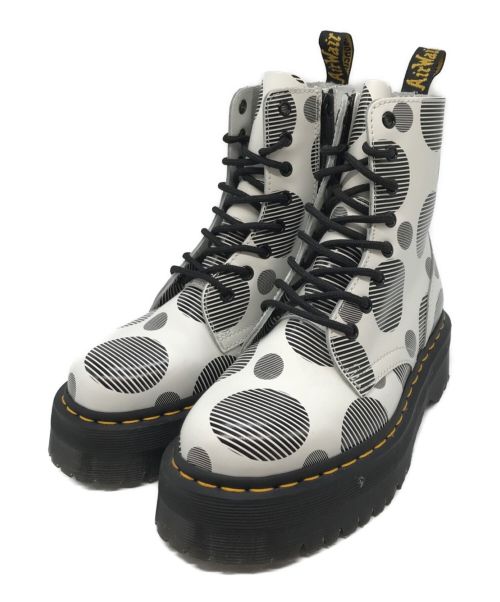 Dr.Martens（ドクターマーチン）Dr.Martens (ドクターマーチン) 8ホールブーツ ホワイト×ブラックポルカドット サイズ:US6/UK5/EUR38の古着・服飾アイテム