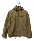 AVIREXアヴィレックス）の古着「HOODED N-1 Deck Jacket」｜ブラウン