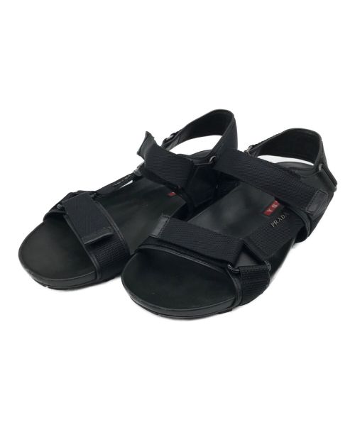 PRADA（プラダ）PRADA (プラダ) スポーツサンダル ブラック サイズ:6の古着・服飾アイテム