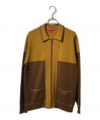 SUPREMEシュプリーム）の古着「color blocked zip up sweater」｜ブラウン