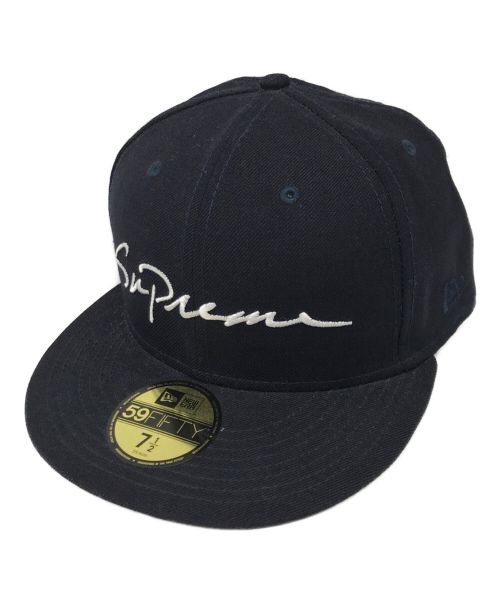 New Era（ニューエラ）New Era (ニューエラ) SUPREME (シュプリーム) Classic Script NEW ERA ネイビー サイズ:7 1/2-59.6cmの古着・服飾アイテム