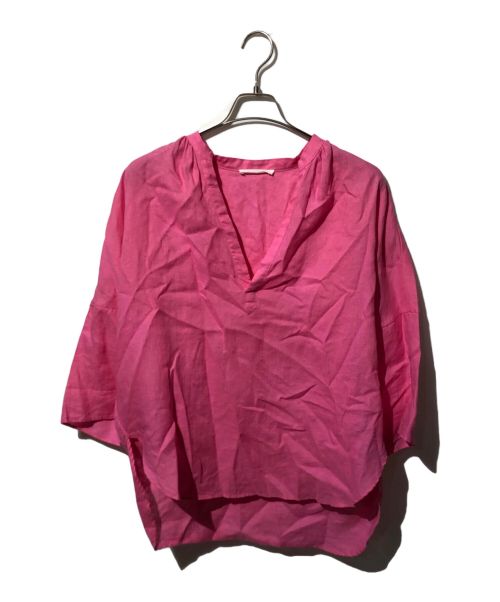GALERIE VIE（ギャルリーヴィー）GALERIE VIE (ギャルリーヴィー) リネンポプリンドルマンスリーブシャツプルオーバー ピンク サイズ:Sの古着・服飾アイテム