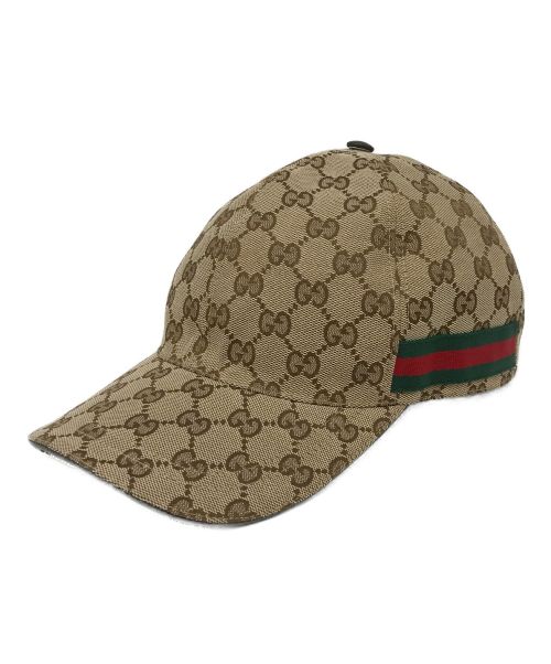 GUCCI（グッチ）GUCCI (グッチ) GGキャンバスベースボールキャップ ベージュ サイズ:SIZE L 59の古着・服飾アイテム