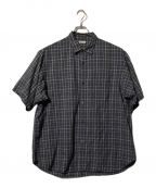 STEVEN ALANスティーブンアラン）の古着「C/S/L CHECK REGULAR COLLAR SHORT SLEEVE SHIRT/8116-149-0321」｜グレー