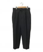 A.PRESSEアプレッセ）の古着「Wide Tapered Trousers/ワイドテーパードトラウザー/スラックス」｜ネイビー