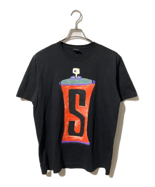 stussy（ステューシー）stussy (ステューシー) Spraycan Tee ブラック サイズ:Mの古着・服飾アイテム