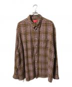 SUPREMEシュプリーム）の古着「basket weave plaid shirt」｜ブラウン×ライトピンク