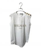 BALMAINバルマン）の古着「ロゴカットソー」｜ホワイト