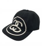 stussyステューシー）の古着「Low Pro Big Link Strapback/キャップ」｜ブラック