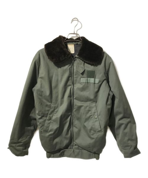 FRENCH ARMY/FRENCH AIR FORCE（フレンチアーミー/フレンチエアフォース）FRENCH ARMY/FRENCH AIR FORCE (フレンチアーミー/フレンチエアフォース) Herringbone Flight Boa Jacket/パイロットジャケット カーキ サイズ:Lの古着・服飾アイテム