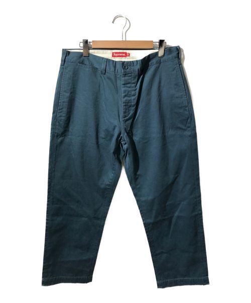 SUPREME（シュプリーム）SUPREME (シュプリーム) Pin Up Chino Pant/ピンアップチノパンツ/ワークパンツ ブルー サイズ:34の古着・服飾アイテム