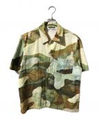 OUR LEGACYアワーレガシー）の古着「BOX SHIRT SHORTSLEEVE LANDSCAPE CAMO PRINT/カモプリントシャツ」｜グリーン