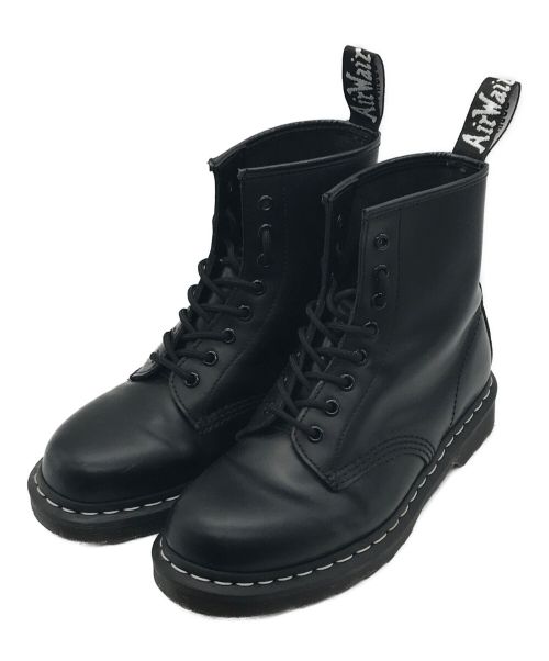 Dr.Martens（ドクターマーチン）Dr.Martens (ドクターマーチン) ホワイトステッチ8ホールブーツ ブラック サイズ:UK7の古着・服飾アイテム