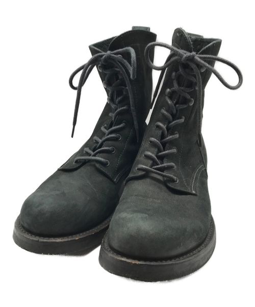 MR.OLIVE（ミスターオリーブ）MR.OLIVE (ミスターオリーブ) WATER PLOOFE NUBUCK LEATHER LACE UP LOGGER BOOTS ブラック サイズ:9ハーフの古着・服飾アイテム