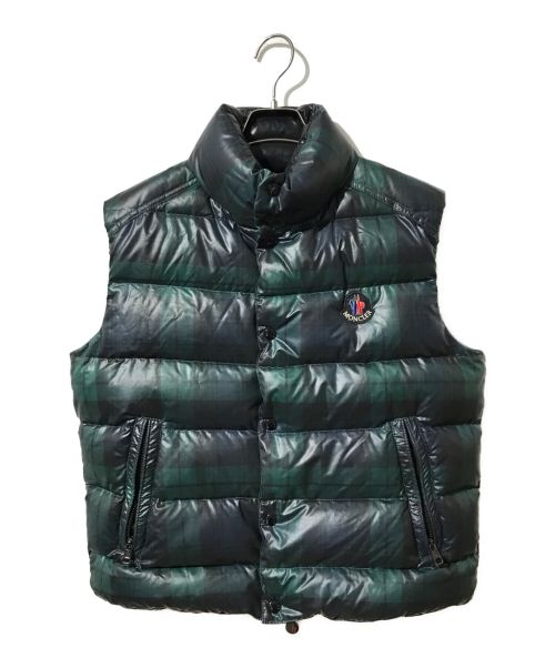 MONCLER（モンクレール）MONCLER (モンクレール) CORBIER/ブラックウォッチダウンベスト グリーン サイズ:3の古着・服飾アイテム