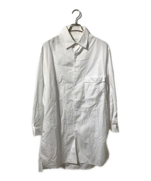 Yohji Yamamoto pour homme（ヨウジヤマモト プールオム）Yohji Yamamoto pour homme (ヨウジヤマモト プールオム) COTTON BROAD CHAIN STITCH BROAD DESIGN COLLAR BLOUSE ホワイト サイズ:2の古着・服飾アイテム