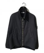 STONE ISLANDストーンアイランド）の古着「Fleece Lined Cotton Vintage Jacket」｜ブラック