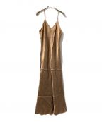 Jean Paul Gaultier hommeジャンポールゴルチェオム）の古着「リネンシルクキャミソールワンピース」｜ベージュ