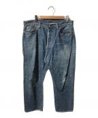 A.PRESSEアプレッセ）の古着「Washed Denim Wide Pants」｜インディゴ