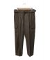 AURALEE（オーラリー）の古着「SUPER MILLED SHETLAND WOOL BELTED FIELD PANTS」｜ブラウン