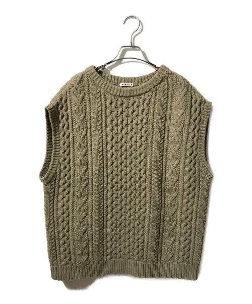 AURALEE（オーラリー）AURALEE (オーラリー) FRENCH MERINO ARAN KNIT VEST カーキ サイズ:1の古着・服飾アイテム