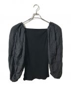THINGS THAT MATTERシングスザットマター）の古着「CONFLICTING POWER SLEEVE BLOUSE」｜ブラック
