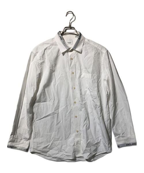 BURBERRY LONDON（バーバリーロンドン）BURBERRY LONDON (バーバリーロンドン) Logo Detail Cotton Poplin Shirt ホワイト サイズ:XLの古着・服飾アイテム