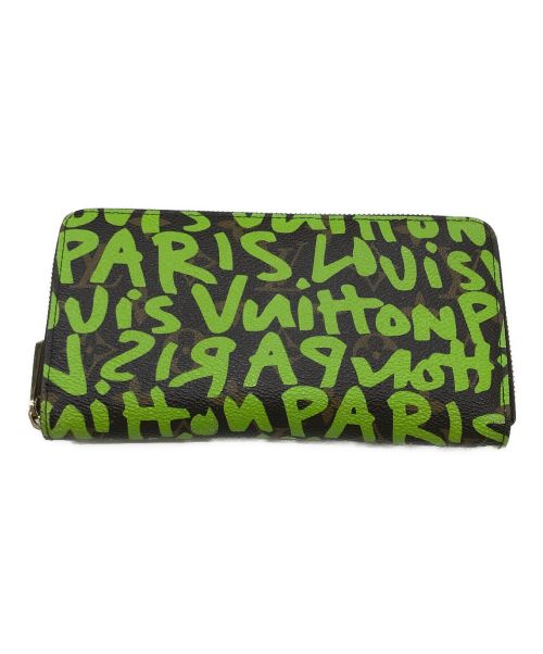 LOUIS VUITTON（ルイ ヴィトン）LOUIS VUITTON (ルイ ヴィトン) モノグラム グラフィティ ジッピーウォレット ブラウン×グリーンの古着・服飾アイテム