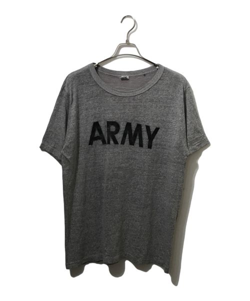 Champion（チャンピオン）Champion (チャンピオン) 80's 霜降りARMY プリントTee グレー サイズ:XLの古着・服飾アイテム