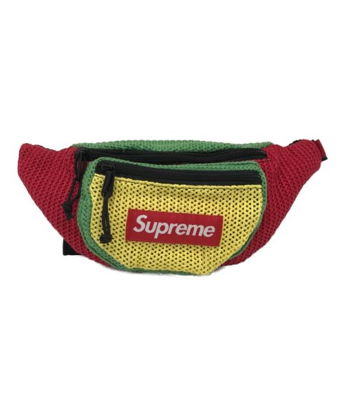 SUPREME（シュプリーム）SUPREME (シュプリーム) String Waist Bag グリーン×レッドの古着・服飾アイテム