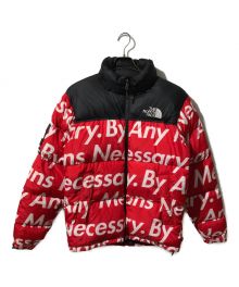 THE NORTH FACE×SUPRE（ザ ノース フェイス）の古着「Nuptse Jacket By Any Means Necessary」｜レッド