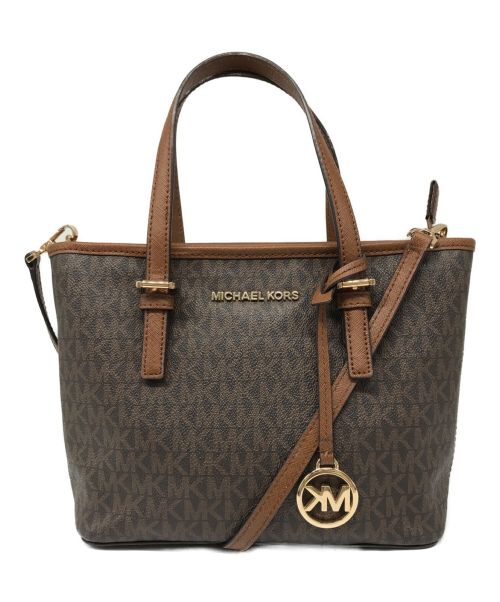 MICHAEL KORS（マイケルコース）MICHAEL KORS (マイケルコース) 2WAYバッグ ブラウンの古着・服飾アイテム