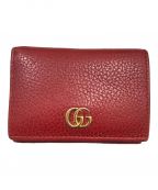 GUCCIグッチ）の古着「GGマーモントレザーコインカードケース」｜レッド