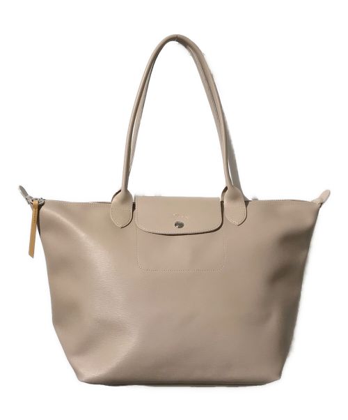 LONGCHAMP（ロンシャン）LONGCHAMP (ロンシャン) ルプリアージュシティLトートバッグ ベージュの古着・服飾アイテム