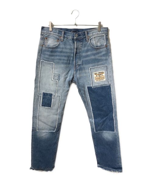 LEVI'S MADE&CRAFTED（リーバイスメイドクラフテッド）LEVI'S MADE&CRAFTED (リーバイスメイドクラフテッド) 501 HAIGHTパッチワークデニムパンツ インディゴ サイズ:34の古着・服飾アイテム